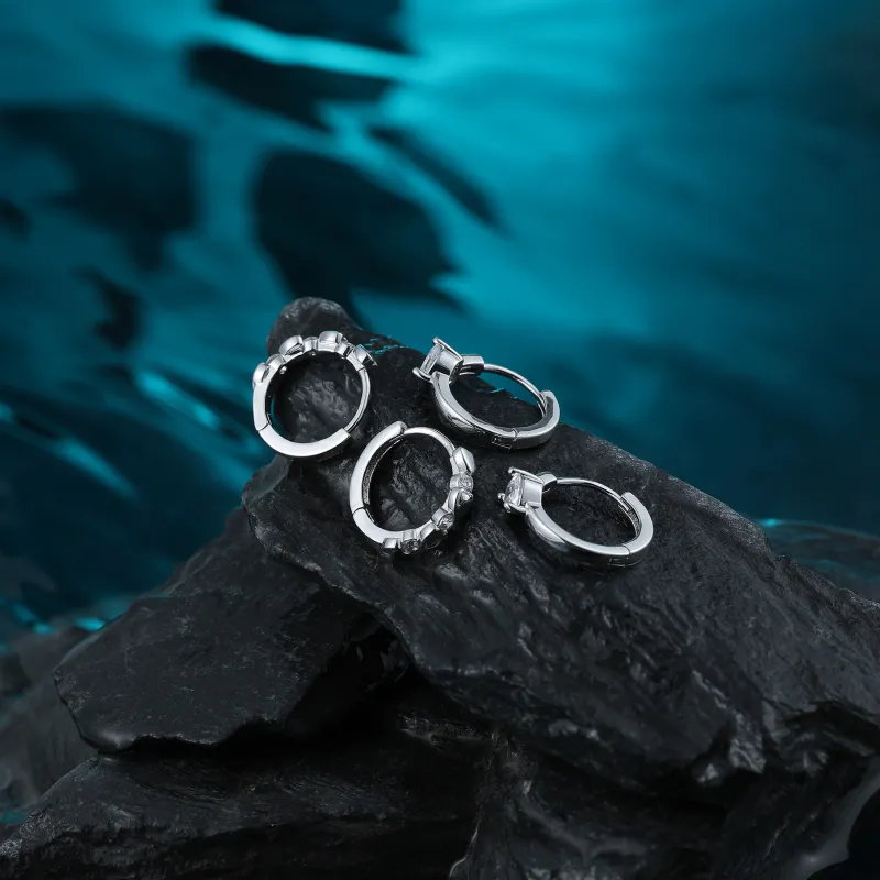 MISS XIA JWY S925 Silver Stud Earrings Women's-3