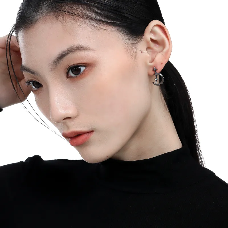 MISS XIA JWY S925 Silver Stud Earrings Unisex-3