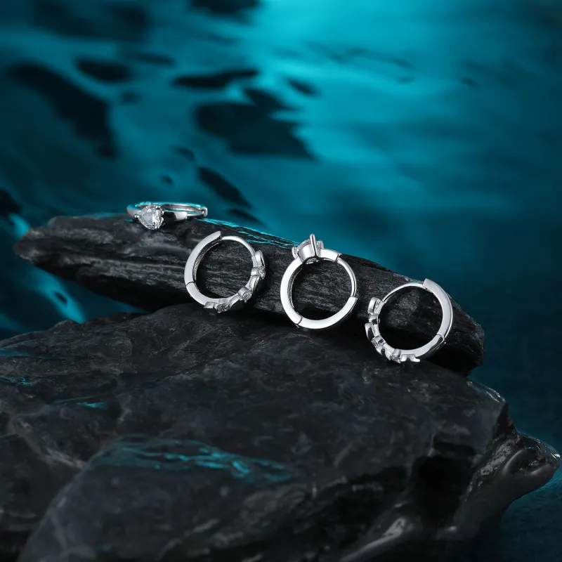 MISS XIA JWY S925 Silver Stud Earrings Women's-2