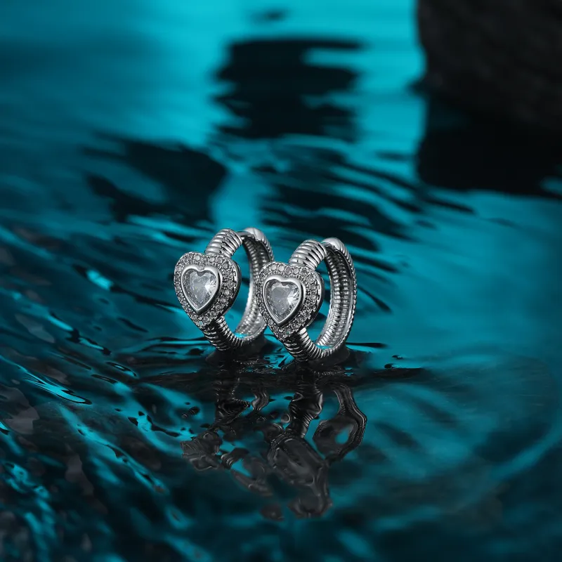 MISS XIA JWY S925 Silver Stud Earrings Unisex-1