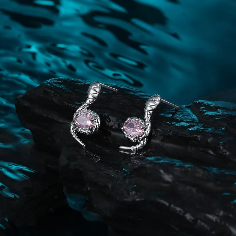 MISS XIA JWY S925 Silver Stud Earrings Women's-2