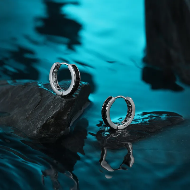 MISS XIA JWY S925 Silver Stud Earrings Unisex-3
