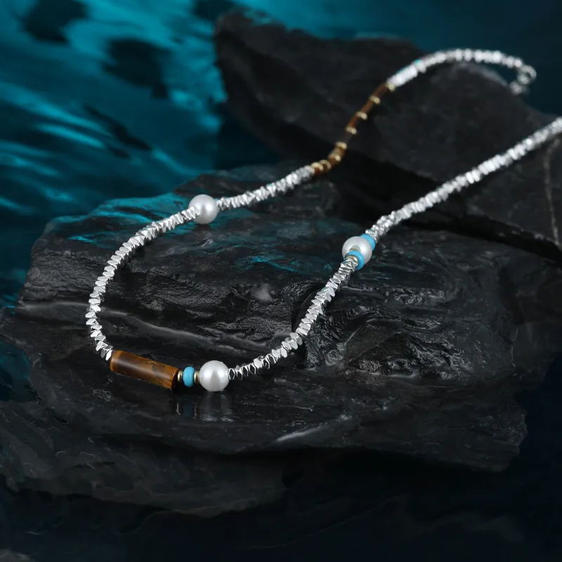 MISS XIA JWY Copper Silver Plated Necklaces Unisex-3