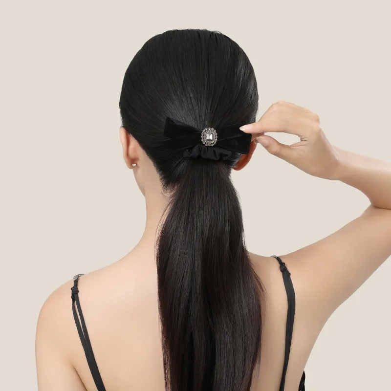 MISS XIA JWY Velour Hair Tie Women's-3