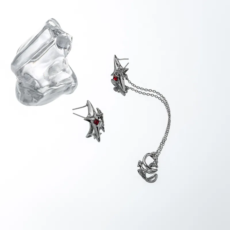 MISS XIA JWY 925 Sterling Silver Stud Earrings Unisex-1