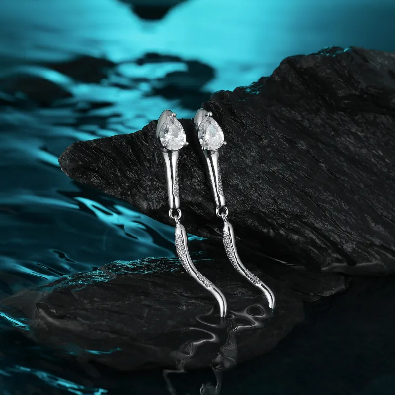 MISS XIA JWY S925 Silver Stud Stud Earrings Unisex-4