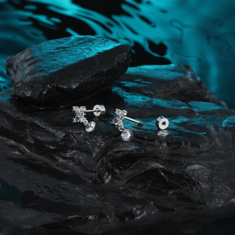 MISS XIA JWY Titanium Steel Stud Earrings Women's-4