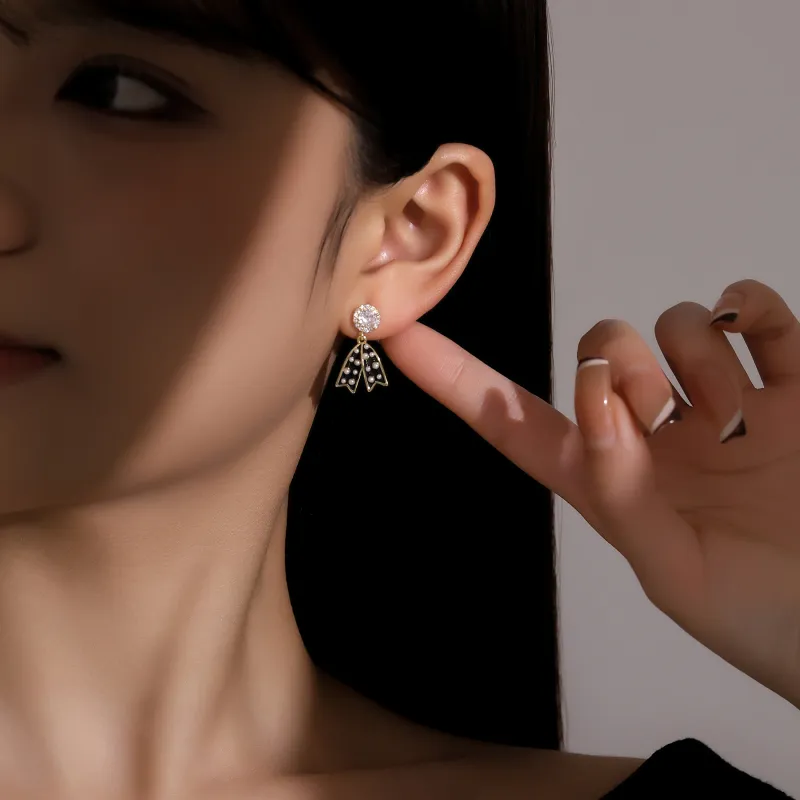 MISS XIA JWY S925 Silver Stud Earrings Women's-3