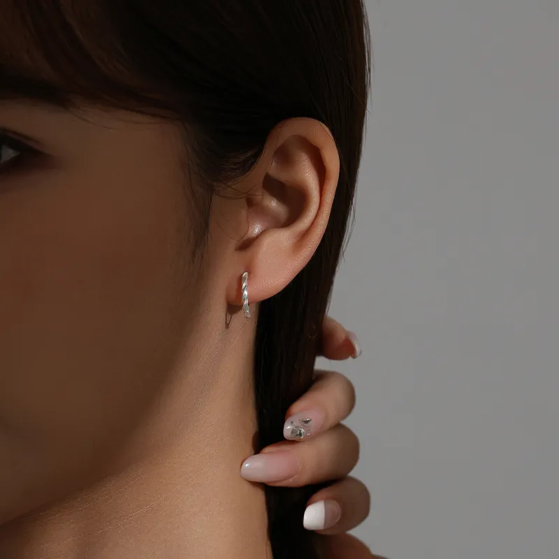MISS XIA JWY S925 Silver Stud Earrings Women's-2