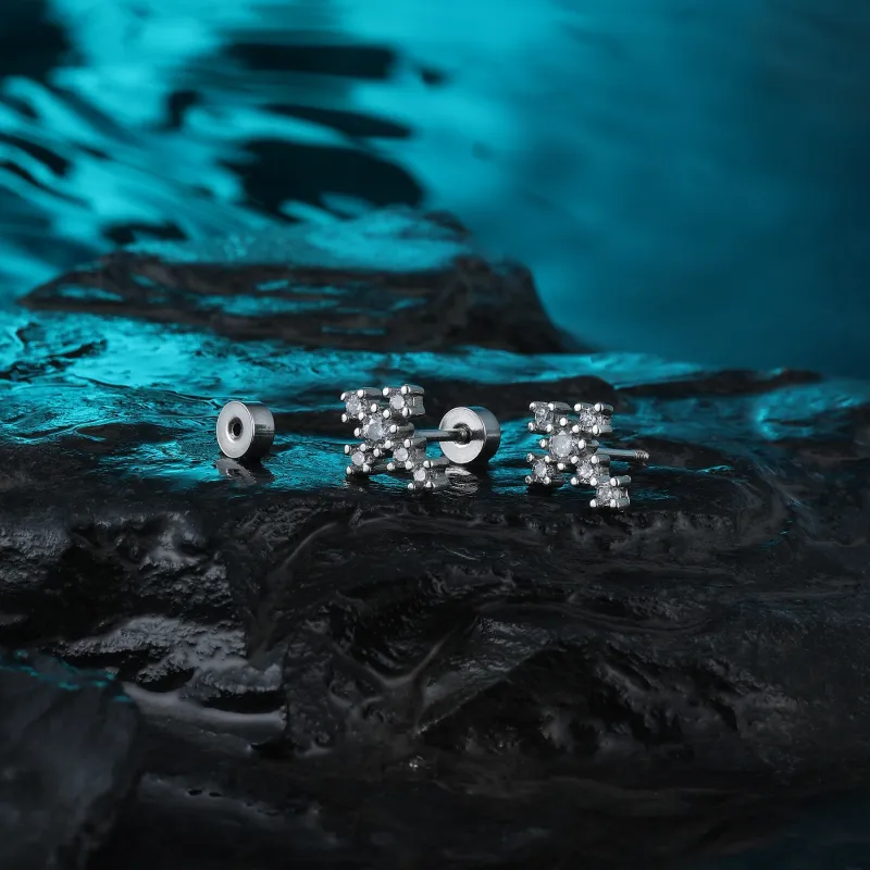 MISS XIA JWY Titanium Steel Stud Earrings Unisex-5