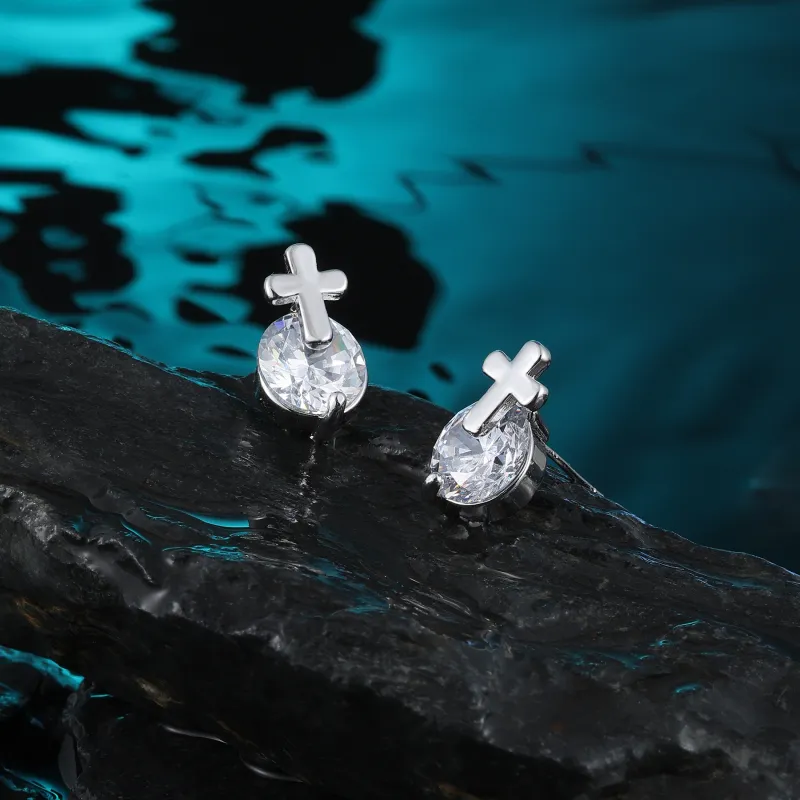 MISS XIA JWY S925 Silver Stud Earrings Women's-2