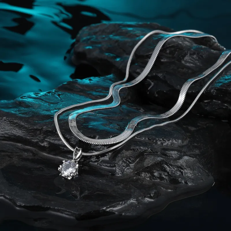 MISS XIA JWY Titanium Steel Necklaces Women's-2