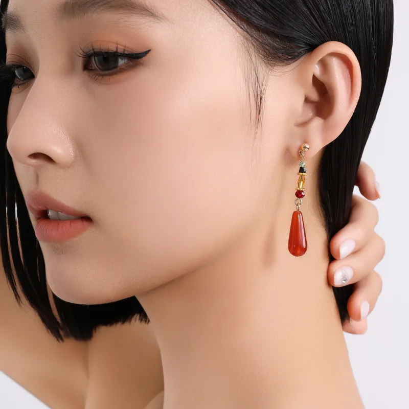 MISS XIA JWY S925 Silver Stud Earrings Women's-3