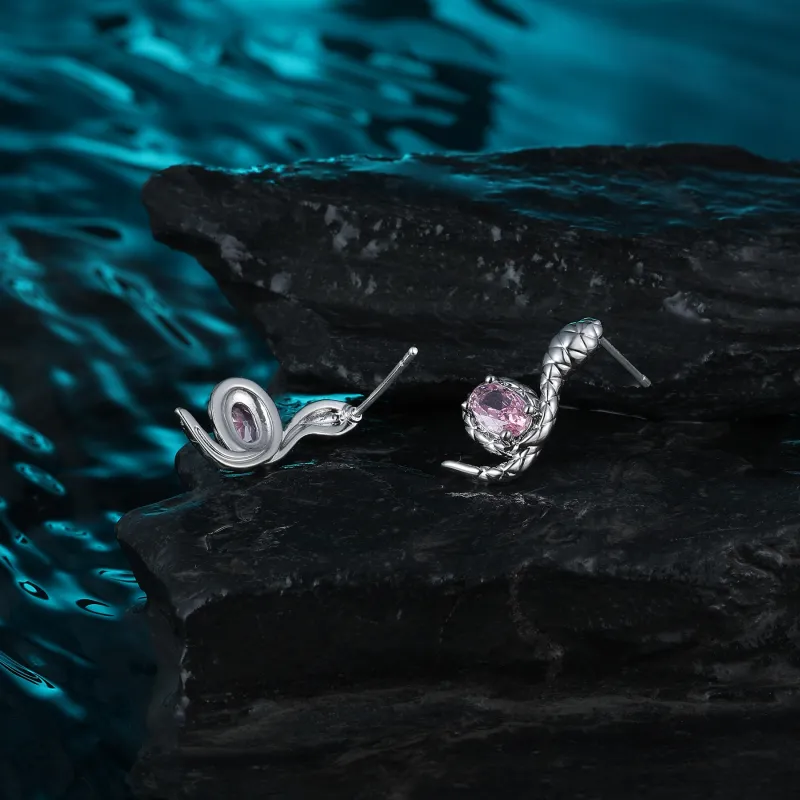 MISS XIA JWY S925 Silver Stud Earrings Women's-3