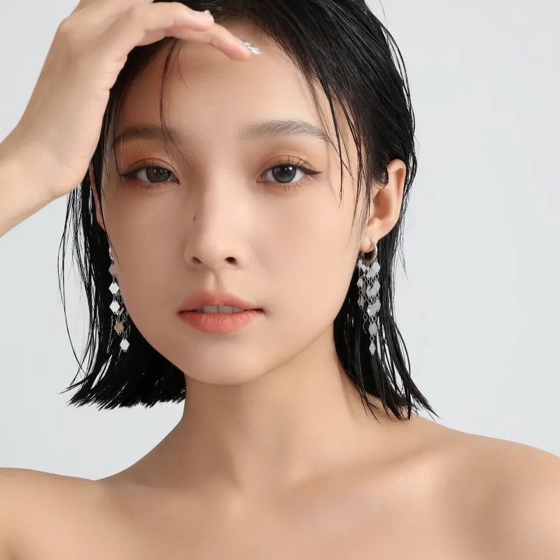 MISS XIA JWY S925 Silver Stud Earrings Women's-3