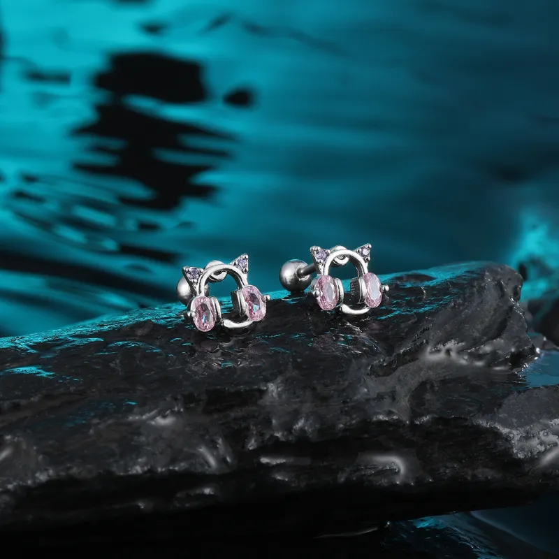 MISS XIA JWY Titanium Steel Stud Earrings Women's-5