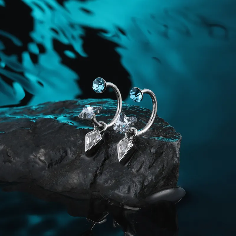 MISS XIA JWY Titanium Steel Earrings Unisex-3