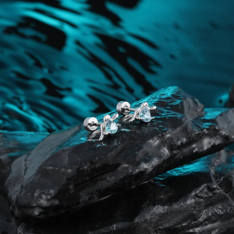 MISS XIA JWY Titanium Steel Stud Earrings Unisex-3