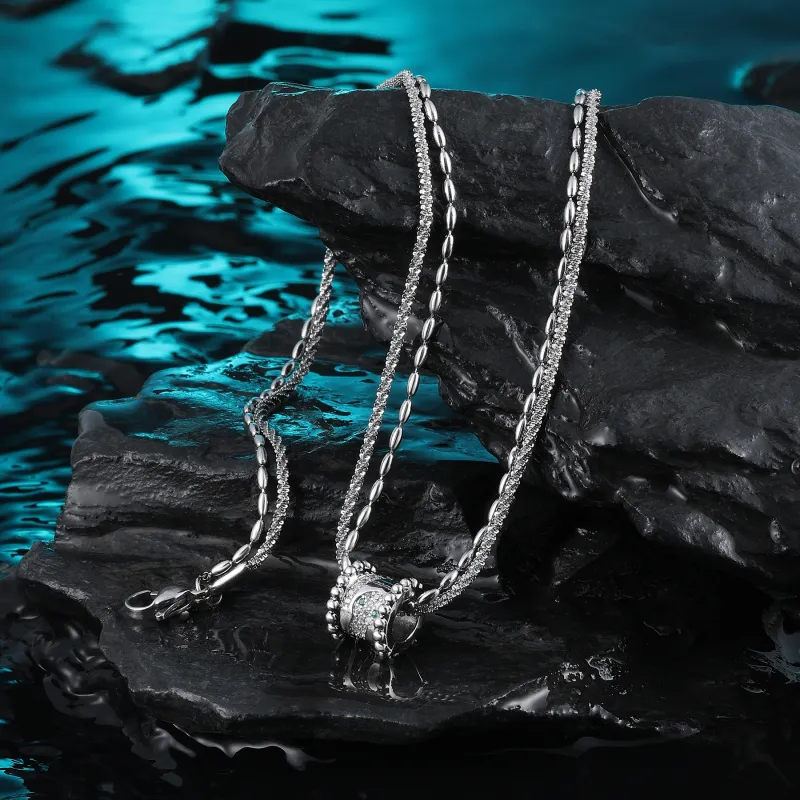 MISS XIA JWY Titanium Steel Necklaces Unisex-5