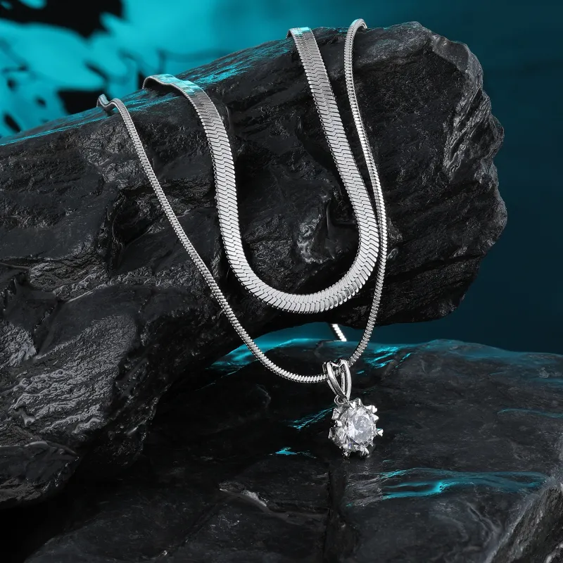 MISS XIA JWY Titanium Steel Necklaces Women's-5