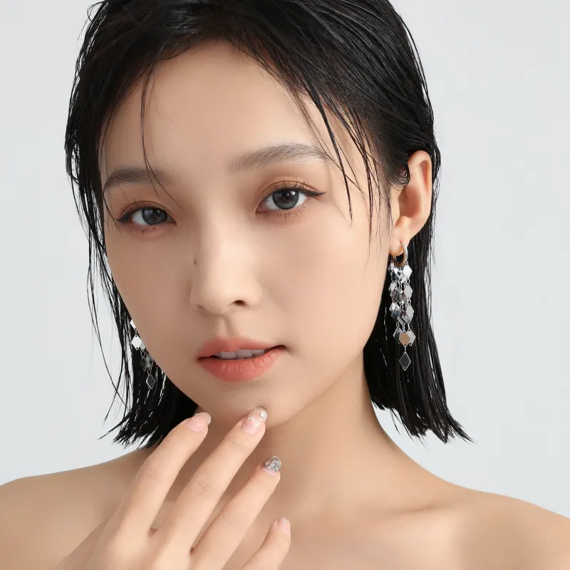 MISS XIA JWY S925 Silver Stud Earrings Women's-1