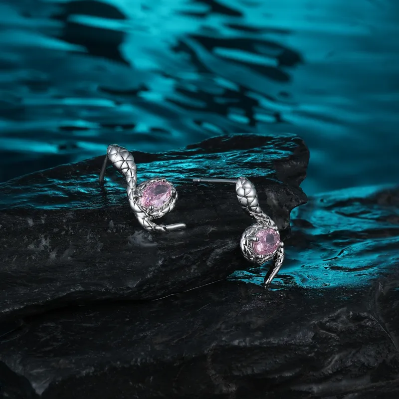 MISS XIA JWY S925 Silver Stud Earrings Women's-4