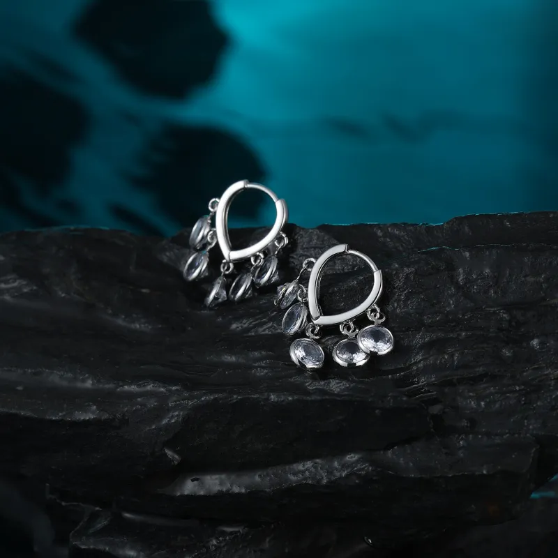 MISS XIA JWY S925 Silver Stud Earrings Women's-5