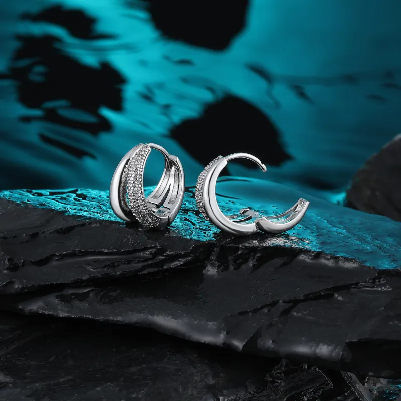 MISS XIA JWY Silver Plated Copper Earrings Unisex-5