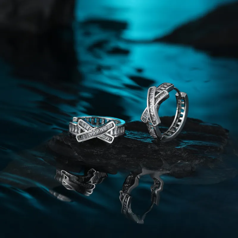 MISS XIA JWY S925 Silver Stud Earrings Unisex-4