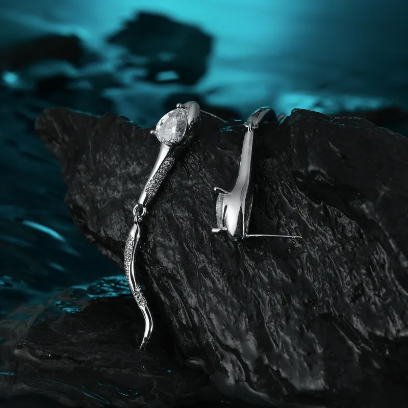 MISS XIA JWY S925 Silver Stud Stud Earrings Unisex-1