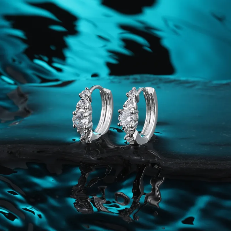 MISS XIA JWY Silver Plated Copper Earrings Unisex-1