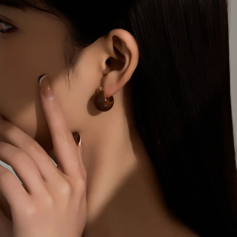 MISS XIA JWY S925 Silver Stud Earrings Women's-3