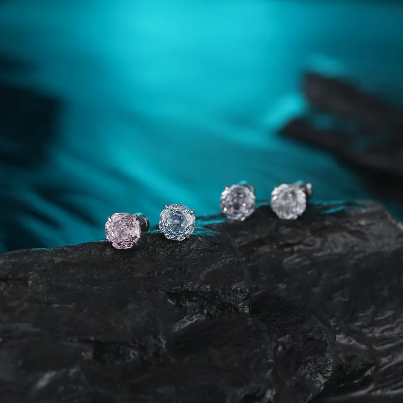 MISS XIA JWY Titanium Steel Stud Earrings Women's-3