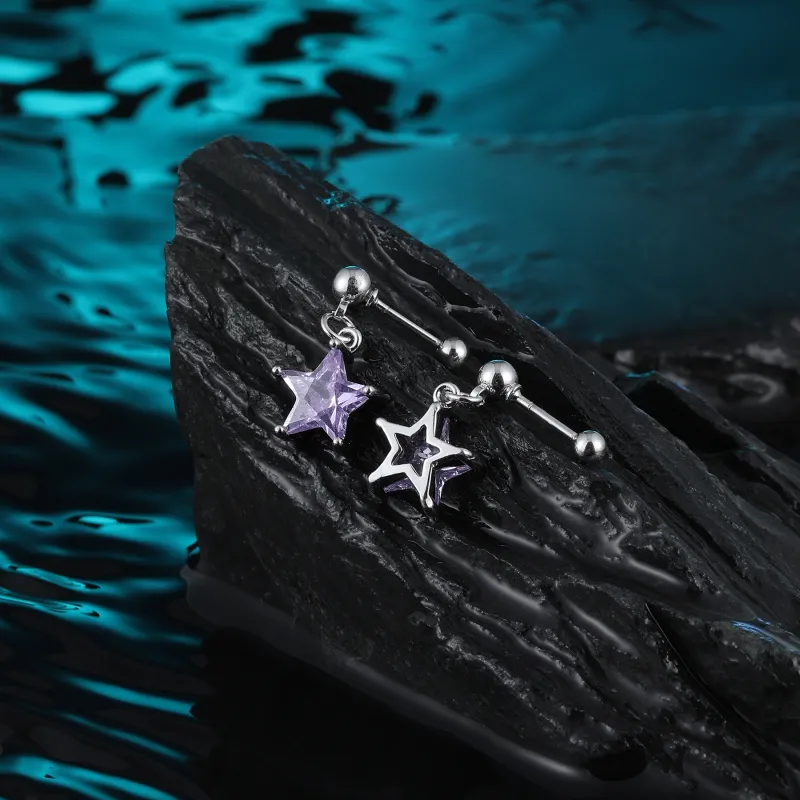 MISS XIA JWY Titanium Steel Stud Earrings Unisex-5