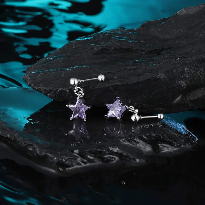 MISS XIA JWY Titanium Steel Stud Earrings Unisex-3