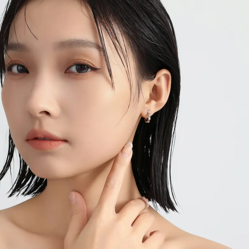 MISS XIA JWY S925 Silver Stud Earrings Unisex-1