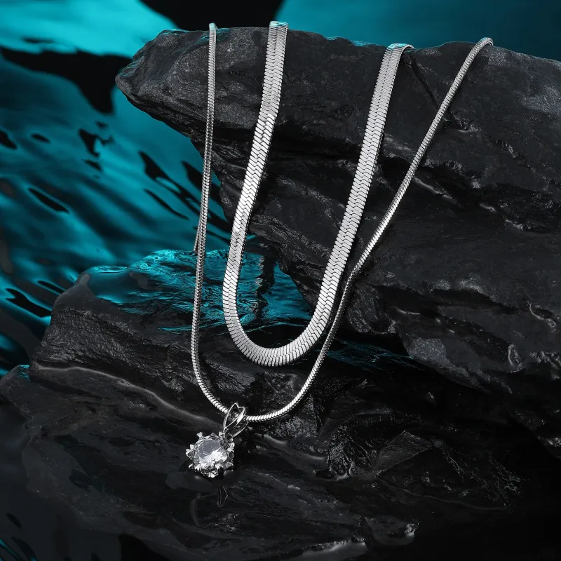 MISS XIA JWY Titanium Steel Necklaces Women's-4