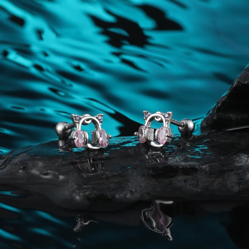 MISS XIA JWY Titanium Steel Stud Earrings Women's-2