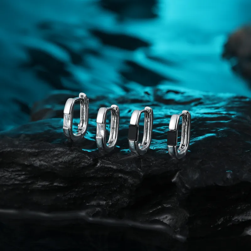 MISS XIA JWY S925 Silver Stud Earrings Unisex-1