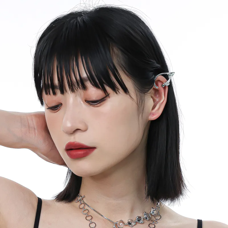MISS XIA JWY Copper Silver Plated Clip On Earrings Women's-2