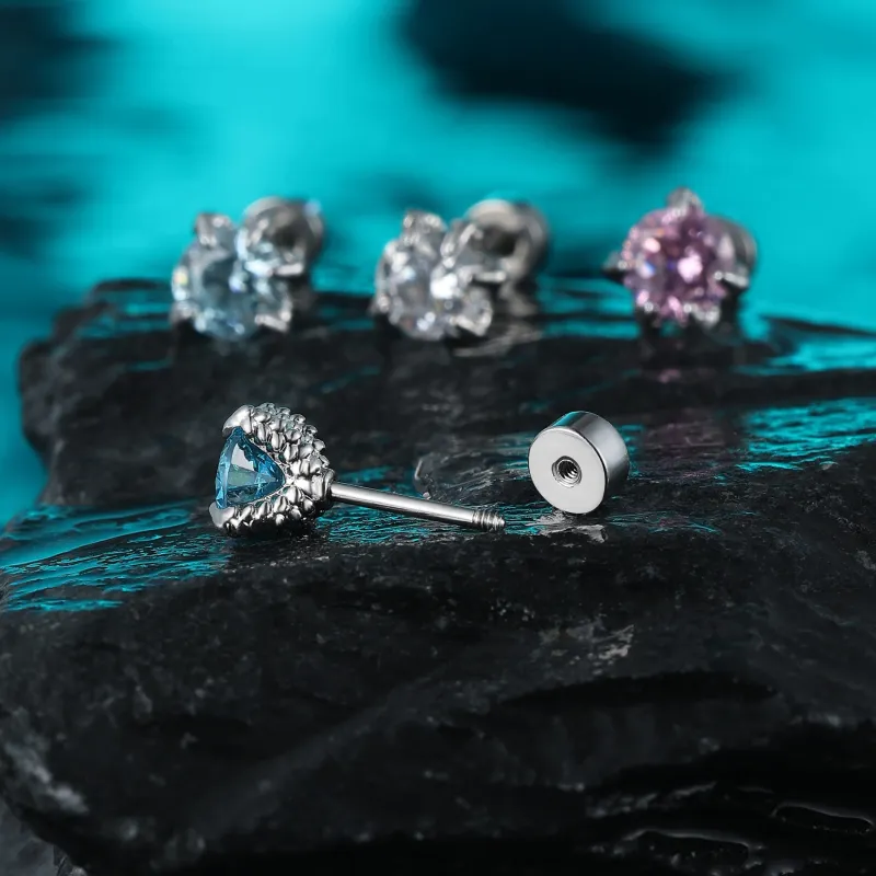 MISS XIA JWY Titanium Steel Stud Earrings Unisex-9