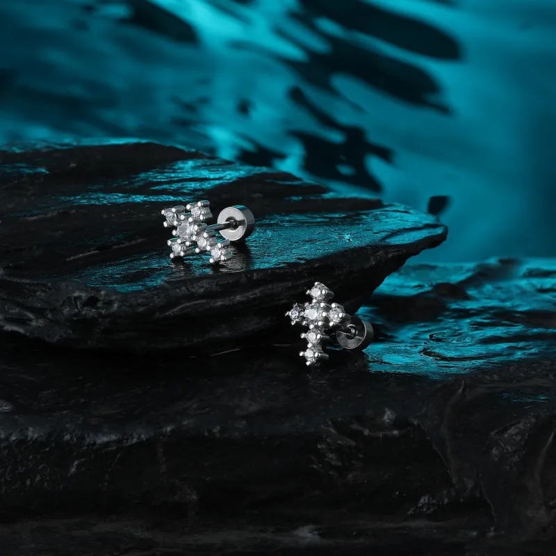 MISS XIA JWY Titanium Steel Stud Earrings Unisex-2