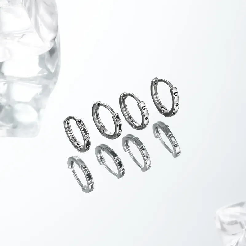 MISS XIA JWY S925 Sterling Silver Stud Earrings Unisex-4