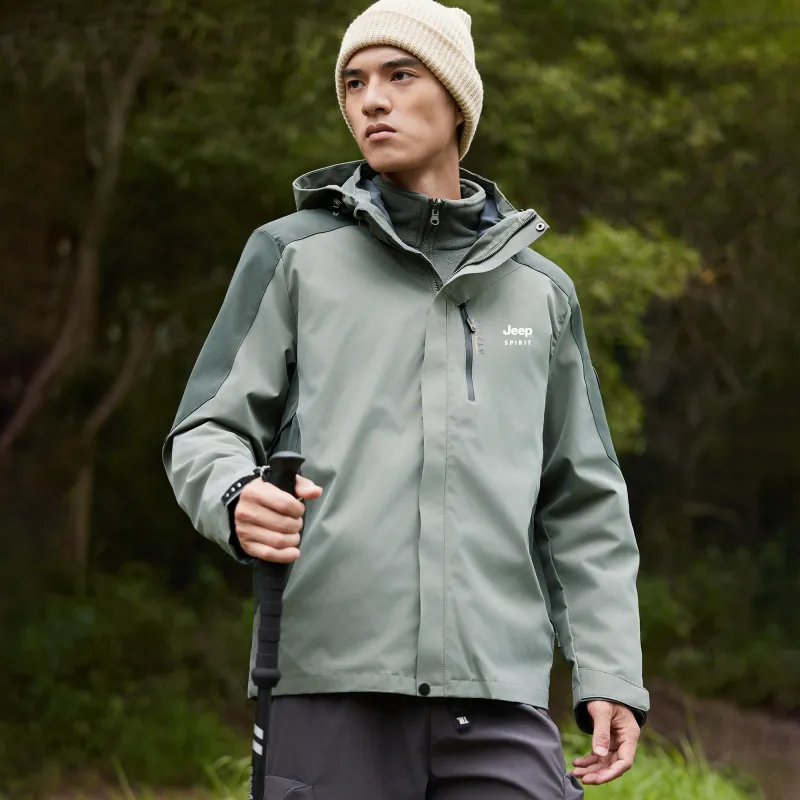 JEEP SPIRIT Waterproof And Windproof To Keep Warm Windbreaker Jacket Unisex-18