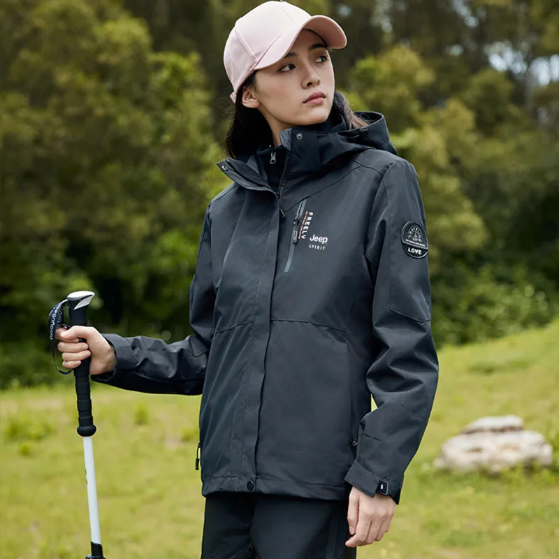 JEEP SPIRIT Waterproof And Windproof To Keep Warm Windbreaker Jacket Unisex-25