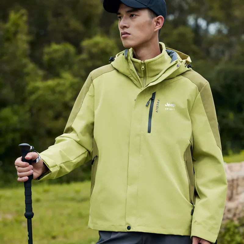 JEEP SPIRIT Waterproof And Windproof To Keep Warm Windbreaker Jacket Unisex-13