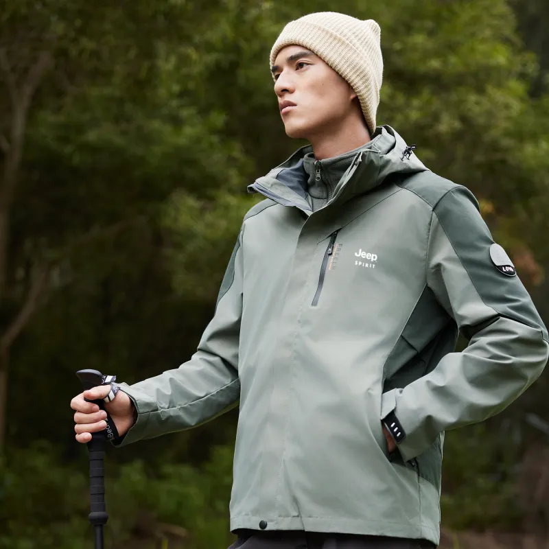 JEEP SPIRIT Waterproof And Windproof To Keep Warm Windbreaker Jacket Unisex-17