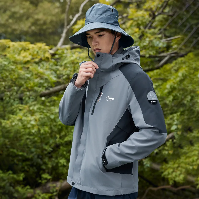 JEEP SPIRIT Waterproof And Windproof To Keep Warm Windbreaker Jacket Unisex-1