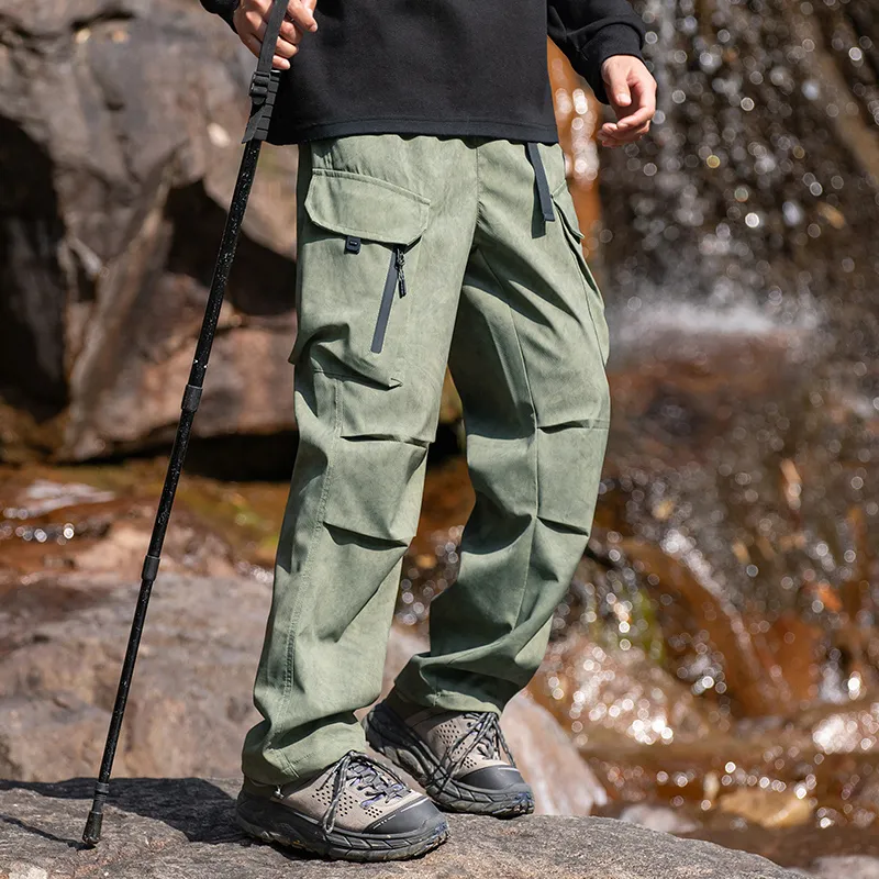 Mulinsen Casual Pants Unisex Camouflage Army Green-4