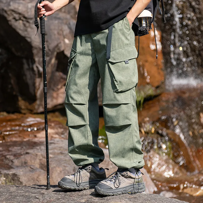 Mulinsen Casual Pants Unisex Camouflage Army Green-5